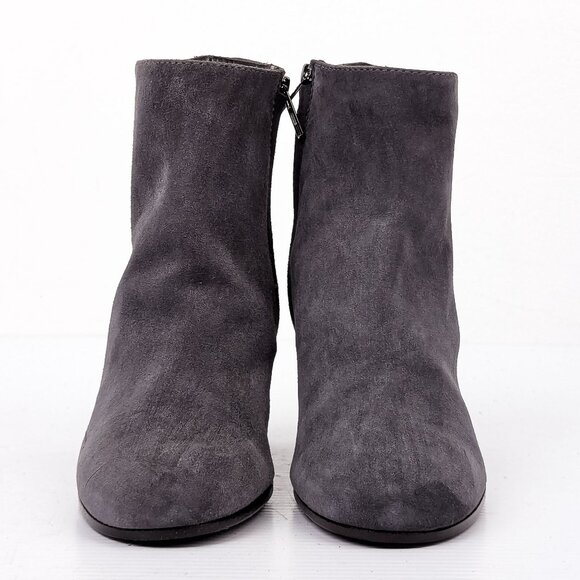 Wavsuf Womens Dress Shoes Wide Width Short Ankle-High with  Via Roma 15 Women Grey Italian Suede Zip Dress Office Ankle Boots sz 8US EUR38
